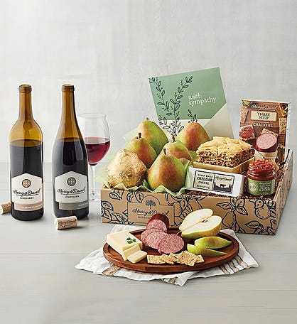 Classic Sympathy Gift Boxes with Wine